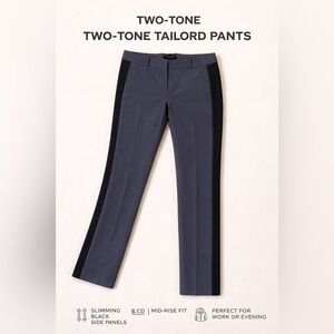 Banana Republic Two-Tone Tailored Pants in Charcoal and Black